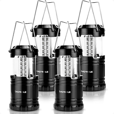 #ad LED Camping Lanterns Battery Powered Collapsible IPX4 Water Resistant Outdoor $32.13