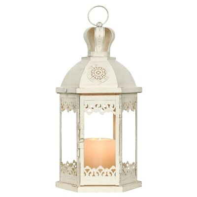 #ad 15quot; Candle Lanterns Decorative Indoor Large Vintage Outdoor Lantern Decor wit... $31.44