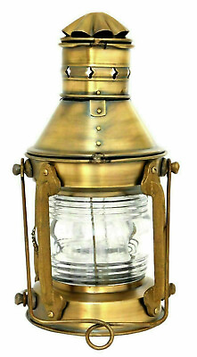 #ad Antique Anchor Ship Lantern Nautical Maritime Boat Oil Lamp Light Vintage Decor $82.60