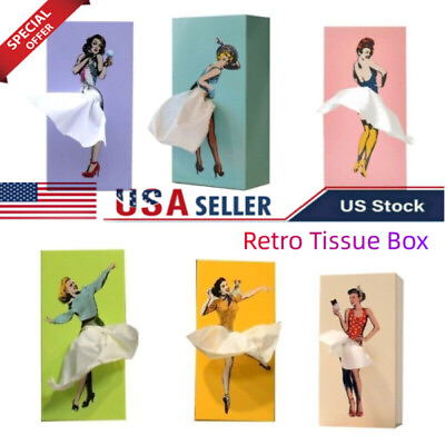 #ad #ad 1 PC Flying Skirt Tissue Box Charing Vintage Pop Art Tissue Holder $18.99