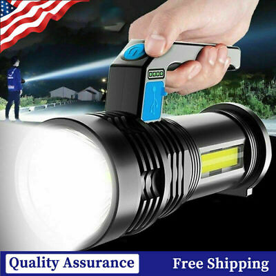 #ad 9900000LM LED Flashlight High Lumens Tactical Flash Light USB Rechargeable Torch $8.80