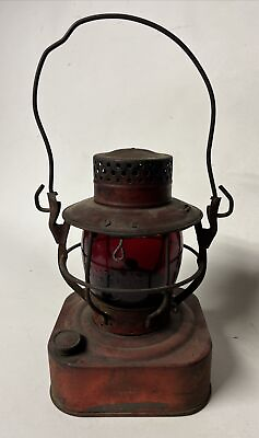 #ad #ad Awesome Vintage Dietz 8 Day Red Square Base Globe Little Wizard Oil Lantern $149.99
