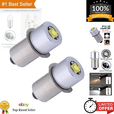 #ad LED Flashlight Bulb Replacement 3W 200 Lumen 2 Pack 4 24V Input Voltage $25.99