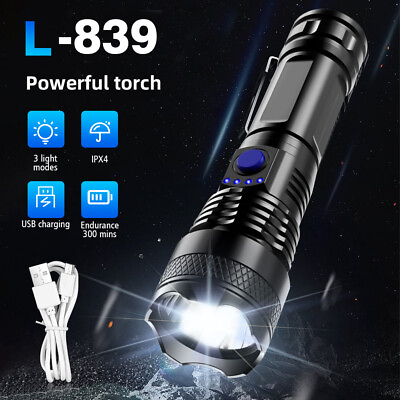 #ad Linternas Tacticas LED Alta Potencia Bateria Tactical Flashlight Waterproof $9.99