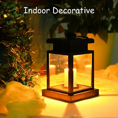 #ad Outdoor Waterproof Solar Lantern Hanging LED Candle Light Garden Lamp Patio Yard $12.78