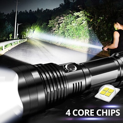 #ad LED Flashlight Torch USB Rechargeable Lamp Ultra Bright Charging Adjustable D $11.99