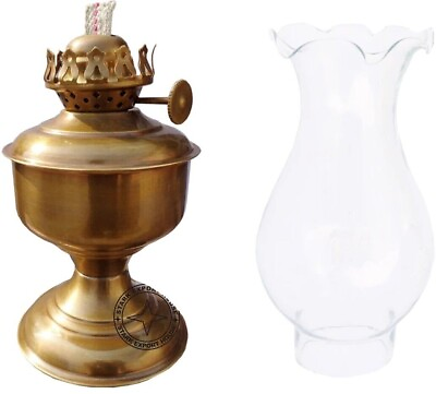 #ad Hurricane Oil Lantern Antique Brass Vintage Style Lamp Home Decorative $52.00