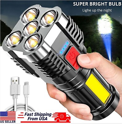 #ad Super Bright 999000000 LM LED Torch Tactical Flashlight Lantern Rechargeable US $9.99