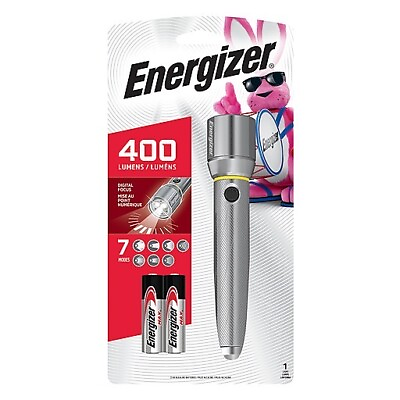 #ad Energizer Digital Focus 400 Lumens Flashlight W 7 Modes PMZH21 W AA batteries $10.00