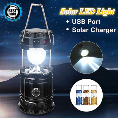 #ad Solar Rechargeable LED Flashlight Power Camping Tent Light Torch Lantern Lamp us $12.21