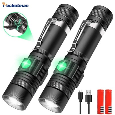 #ad Super Bright 50000LM LED Flashlight Rechargeable Torch Hiking Lamp 3 Modes $10.99