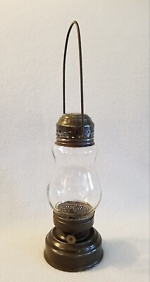 #ad #ad 19th Century American Victorian Skaters Lantern Glass amp; Tin Swing Handle 10 3 4quot; $48.00