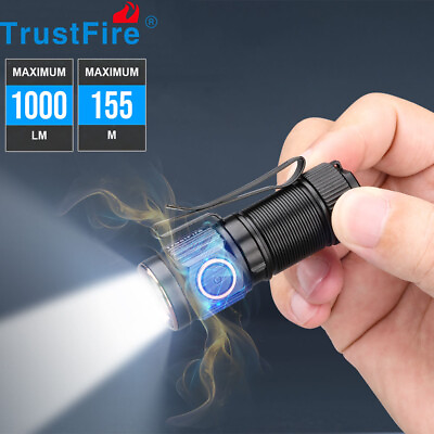 #ad 1000lm Pocket LED Flashlight Rechargeable W Magnetic Lamp EDC Torch With Clip US $27.18