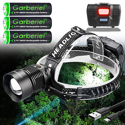 #ad Super Bright 990000LM USB Rechargeable LED Headlamp Head Lamp Torch Flashlight $21.99