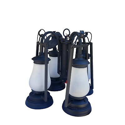 #ad 4 Vintage Light Lantern Chandelier $2500.00