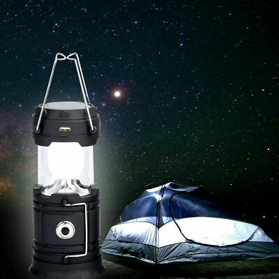 #ad USB Solar Portable Rechargeable LED Camping Lantern Flashlight Lamp Power Bank $9.99