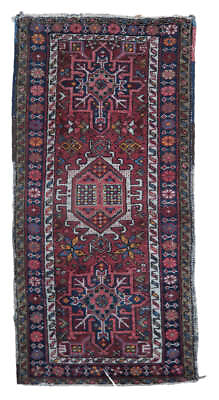 #ad 2#x27; x 4#x27; Red Antique Traditional Karaja Rug 23384 $162.00