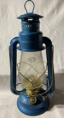 #ad Dietz #20 Junior Oil Burning Lantern Blue with Gold Trim $30.00