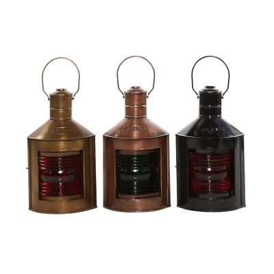 #ad Multi Colored Metal Rustic Candle Lantern Set of 3 $34.99