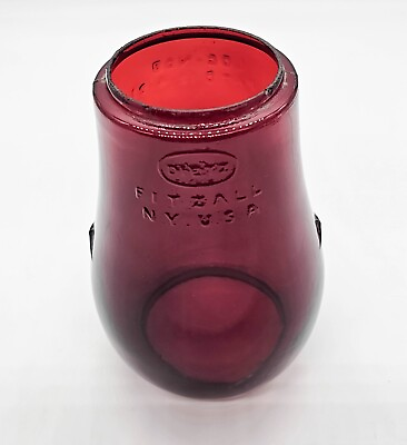 #ad Dietz Fitzall Red Glass Replacement Globe Railroad Lantern LOC NOB Pat’d 12 4 23 $40.00