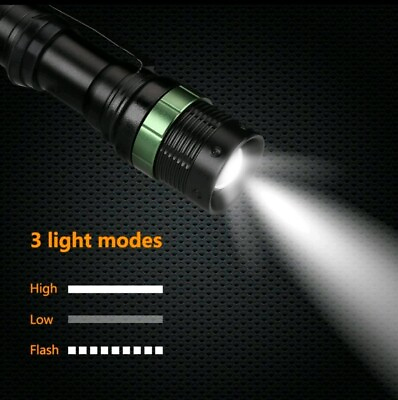 #ad #ad Cree Q5 1000 Lumen Adjustable Tactical Flashlight Great Range Free Shipping $13.49