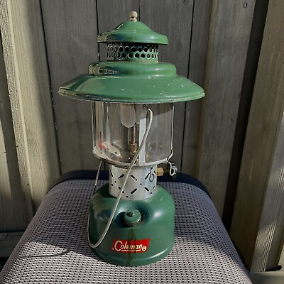 #ad Vintage 1960’s Coleman Lantern 228E195 Dated 2 62 Clean Pyrex Made In USA $55.00