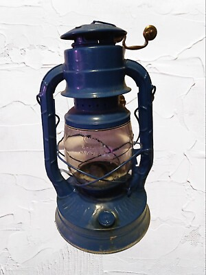 #ad Vintae Dietz Lantern No. 2 D Lite USA Made NY Oil Lantern Blue $39.00