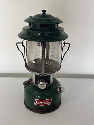 #ad Coleman 220H Dual Mantle Gas Lantern Made in USA Vintage $29.99