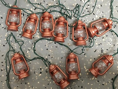 #ad Decorative Lantern String Lights Set Of 10 Hanging String Light Lanterns $17.99