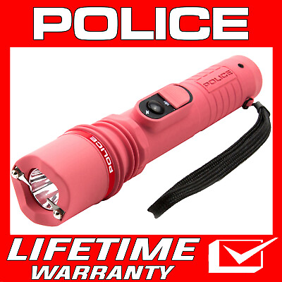 #ad #ad POLICE Stun Gun 306 650 BV LED Flashlight Self Defense Rechargeable Pink $11.99