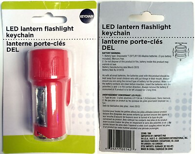 #ad #ad NOS LED Lantern Flashlight Keychain 1.5V LR1130 3x March 2015 BATTERIES INCLUDED $1.15