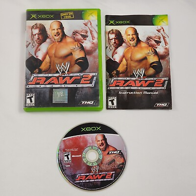 #ad WWE Raw 2: Ruthless Aggression Microsoft Xbox 2003 Complete CIB Tested VG $24.95