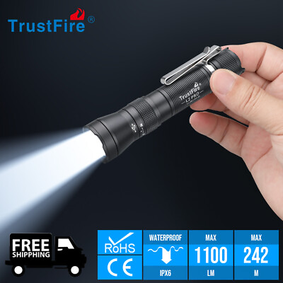 #ad L2PRO Trustfire Led Lights Tactical Flashlights LED Hiking Torch Rechargeable TL $33.99
