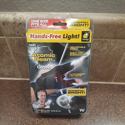 #ad quot;BulbHeadquot; Atomic Beam Glove Hands Free Light One Size Fits All amp; L or R Hand $7.99