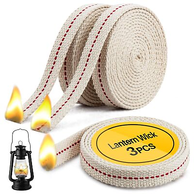 #ad Sukh Lamp Wick Lantern Wick Lantern Wicks 3 Rolls 1 2 Inch Flat Cotton Oil ... $11.31