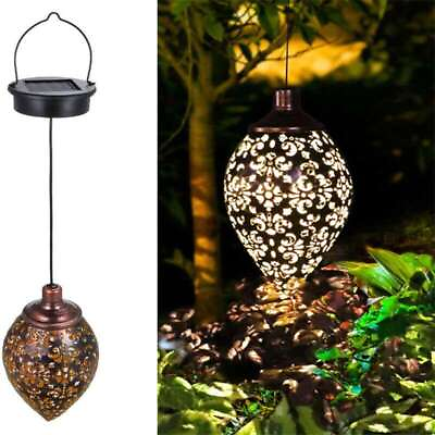 #ad Rechargeable Solar Power Waterproof LED Hanging Lantern Light Garden Yard Lamp $14.71