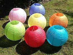 #ad Paper Lanterns 8 Inch Multicolor Set of 8 Rice Paper Chinese Japanese H... $18.68