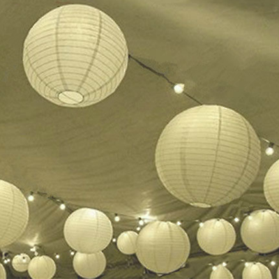 #ad 24x white paper lanterns wedding anniversary birthday party venue hanging decor AU $57.15