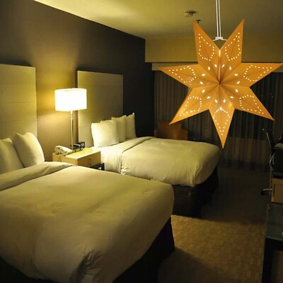 #ad 23.62quot; Paper Star Lantern LED Decor Lights For Christmas Tree Party Xmas Wedding $7.17