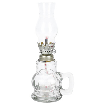 #ad Kerosene Lamp Glass LED Light Mask Lantern Decorative Chamber Oil Lamps $15.48