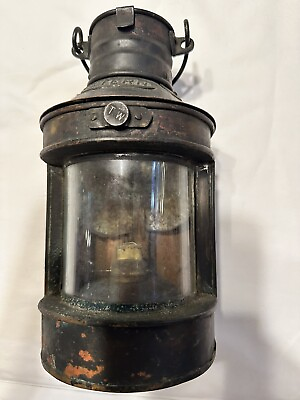 #ad Vintage Tung Woo Copper Nautical Ship Stern Lantern Hong Kong Original $149.00