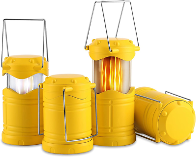 #ad Lichamp 4 Pack LED Camping Lanterns Battery Powered Camping Lights Super Bright $33.69