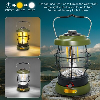 #ad LED Camping Lantern 360° Illumination Dimmable Retro Lamps for Home Outdoor Tent $18.59