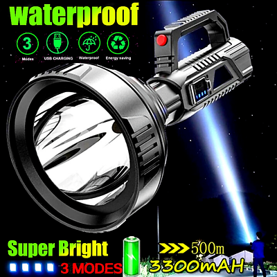 #ad Rechargeable Flashlight LED USB Lamp Powerful Lighting Waterproofing 3 MODES US $15.99
