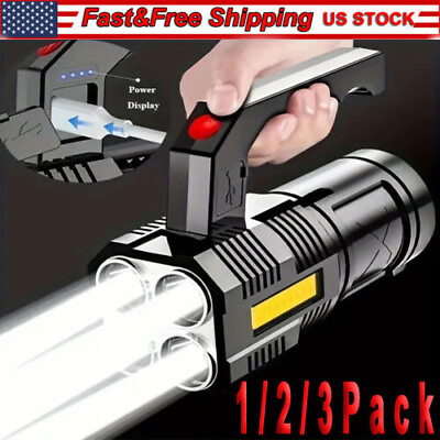 #ad #ad Super Bright 22000LM LED Flashlight High Powered Torch USB Rechargeable Lamp $16.79