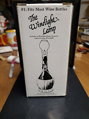 #ad Vintage Concepts The Winelight Lamp Convert Wine Bottle to Glass Oil Lantern Kit $19.99