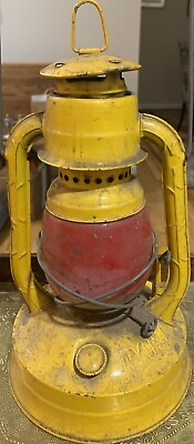 #ad Vintage Dietz Little Wizard Lantern Yellow Red Light NY USA $41.98
