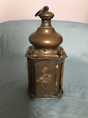 #ad Antique Dutch Brass Late 1800 Early 1900s Hanging Candle Lantern $175.00