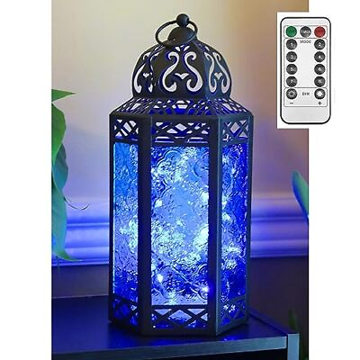 #ad Vela Lanterns Metal Moroccan Decorative LED Fairy Lights Candle Lantern Holders $41.21
