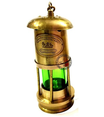 #ad Antique Brass Table Lantern Glass Oil Lamp 7 inch Collectible Home Decorative NS $31.35